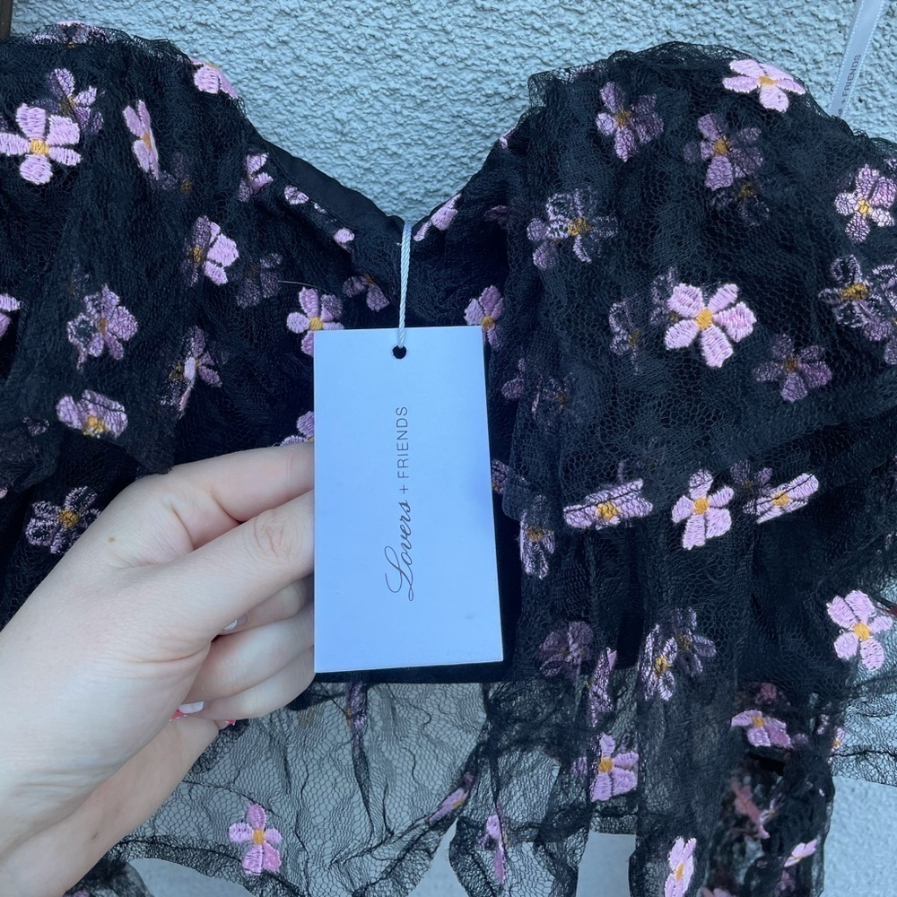 Lovers + Friends Juliana Floral Mesh Crop Top - Picture 7 of 12